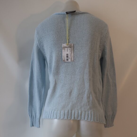 NWT Wooden Ships American Star Red White Ventana Blue Pullover Crew Sweater S/M - Picture 8 of 11